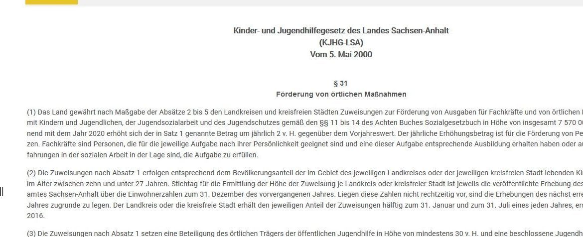 §31 KJHG-LSA